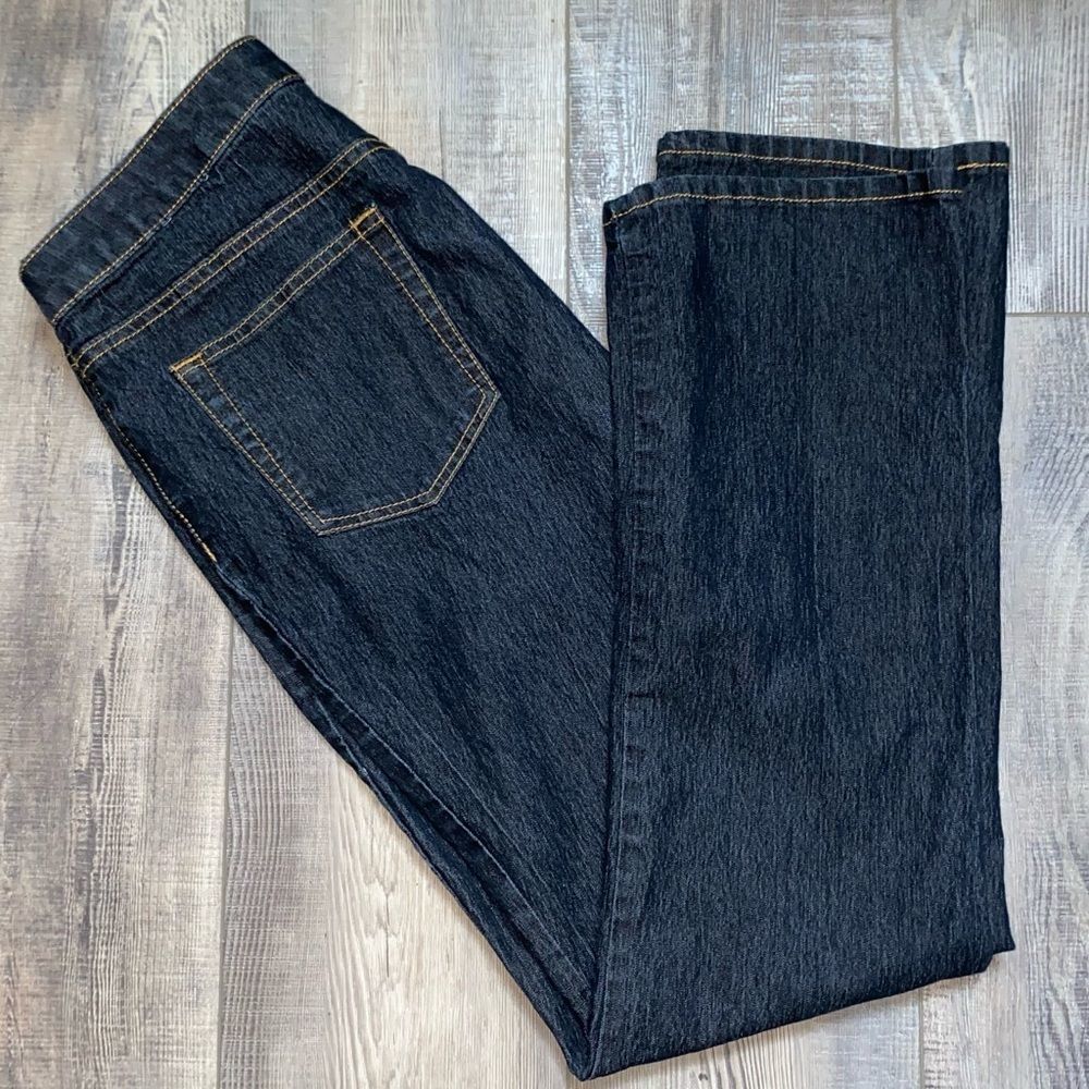 BISOU BISOU Jeans Womens 8 Dark Blue Straight Leg